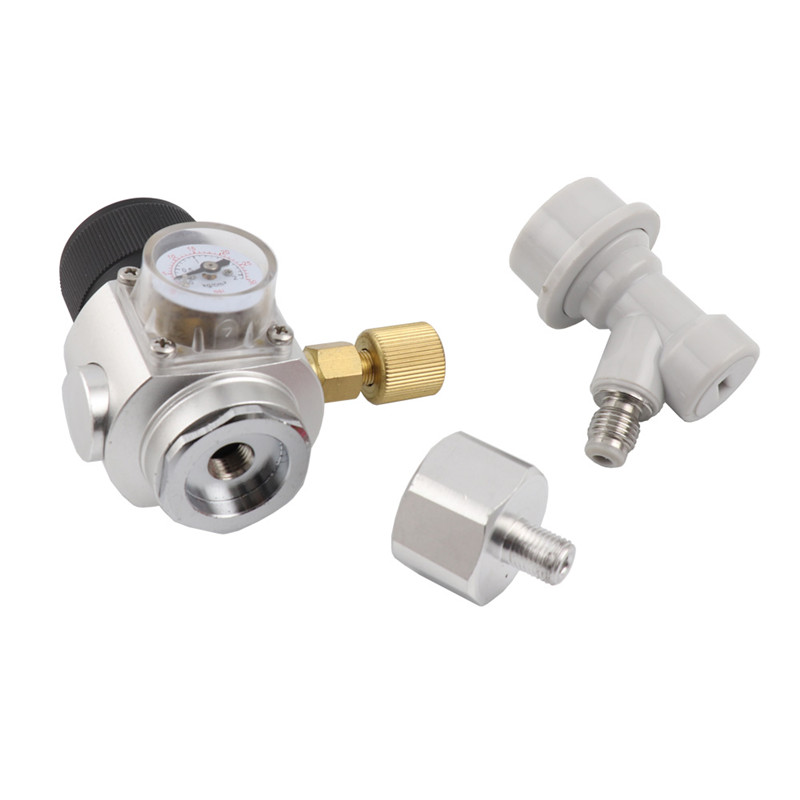 Beer Keg Charger CO2 Dispenser 0-30PSI Mini Gas Regulator Soda Adapter 3/8" to Tr21.4 Gas Ball Lock Disconnect for Homebrewing: type 4