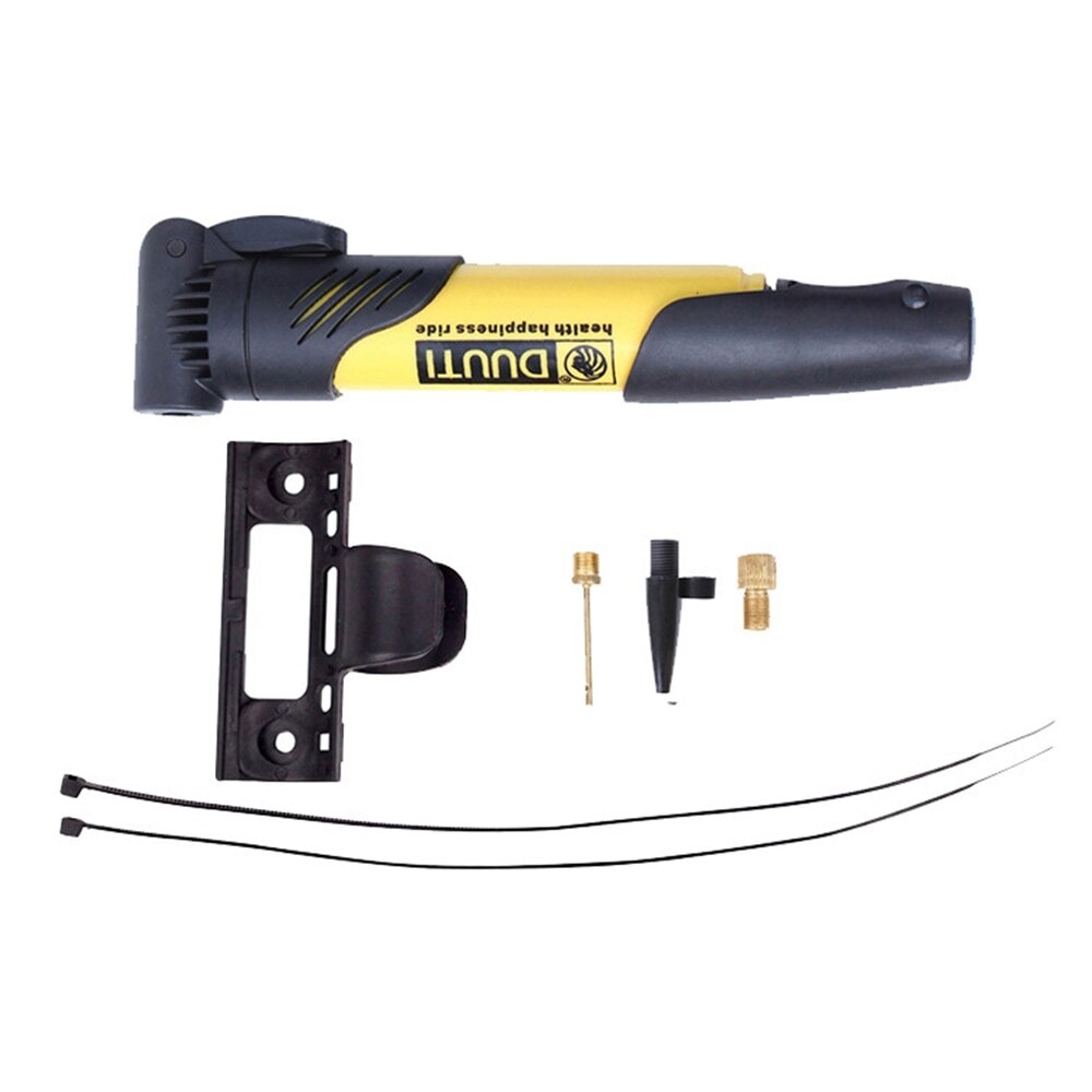 Mini Portable High-strength Plastic Bicycle Air Pump Bike Tire Inflator Super Light Accessories MTB Road Bike Cycling Pump: Yellow