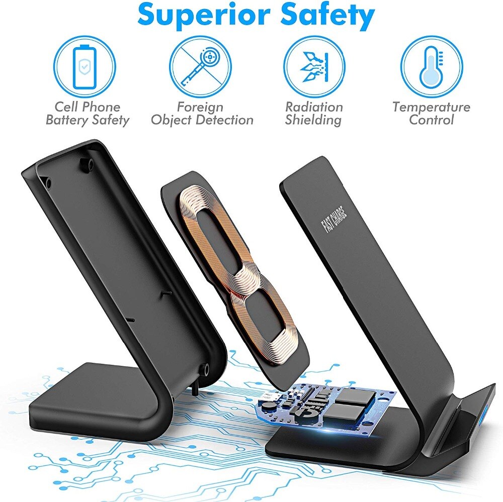 30W Qi Draadloze Oplader Stand Voor Samsung S10 S20 Note 10 20 Telefoon Houder Snelle Opladen Dock Station Voor iphone 12 11 Xs Xr X 8