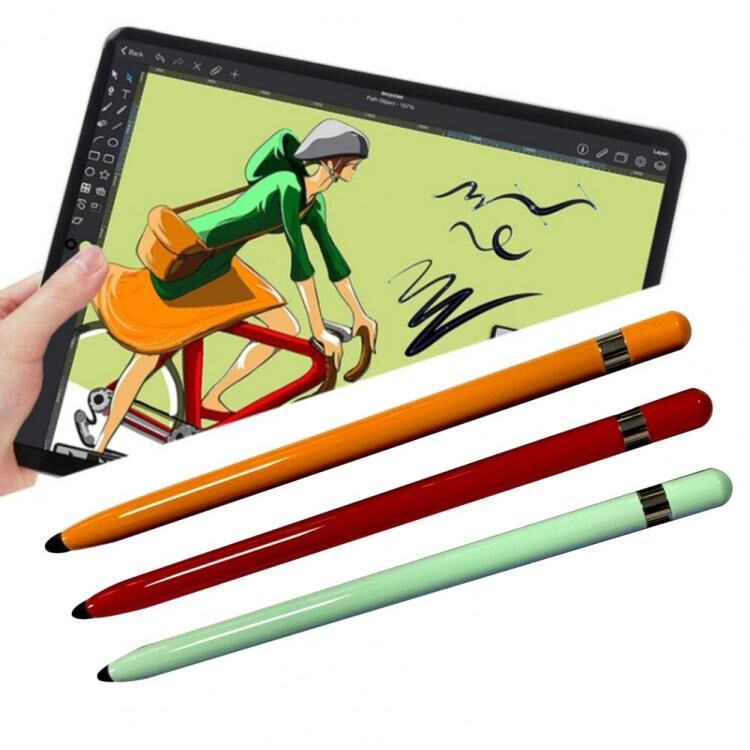 Dual Heads Stylus Tablet Smartphone Stylus Pen Universele Vervanging Zachte Penpunt Schrijven Tekening Capacitieve Touchscreen Potlood