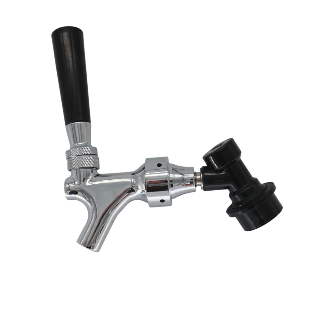 Craft Beer Tap with Liquid Ball Lock Quick Disconnect Assembly Chrome Beer Faucet Home Brewing Beer Soda Kit