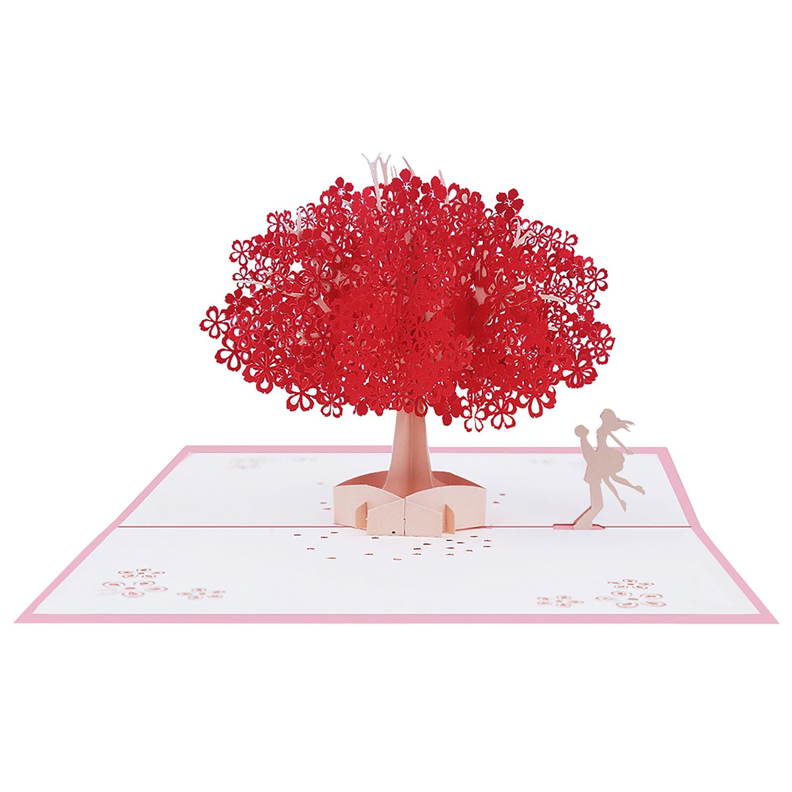 3D Stereo Greeting Card Wedding Invitation Card Valentine's Day Rose Flower Card Greeting Card Blessing Card Wedding Invitation: B