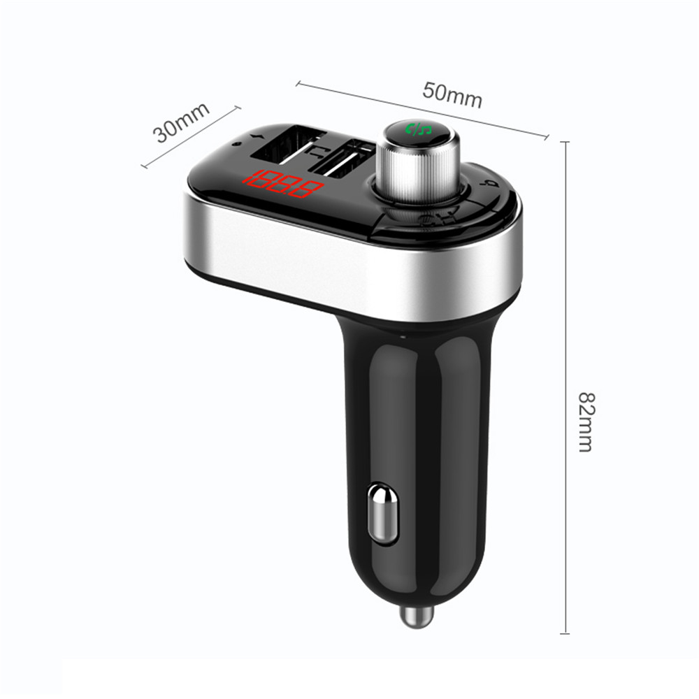 Kebidu fm-transmitter 3.1a dual-usb-autoradio mit bluetooth 5.0, kabelloser freisprecheinrichtung, audioempfänger für  mp3- player, schnellladegerät, autozubehör