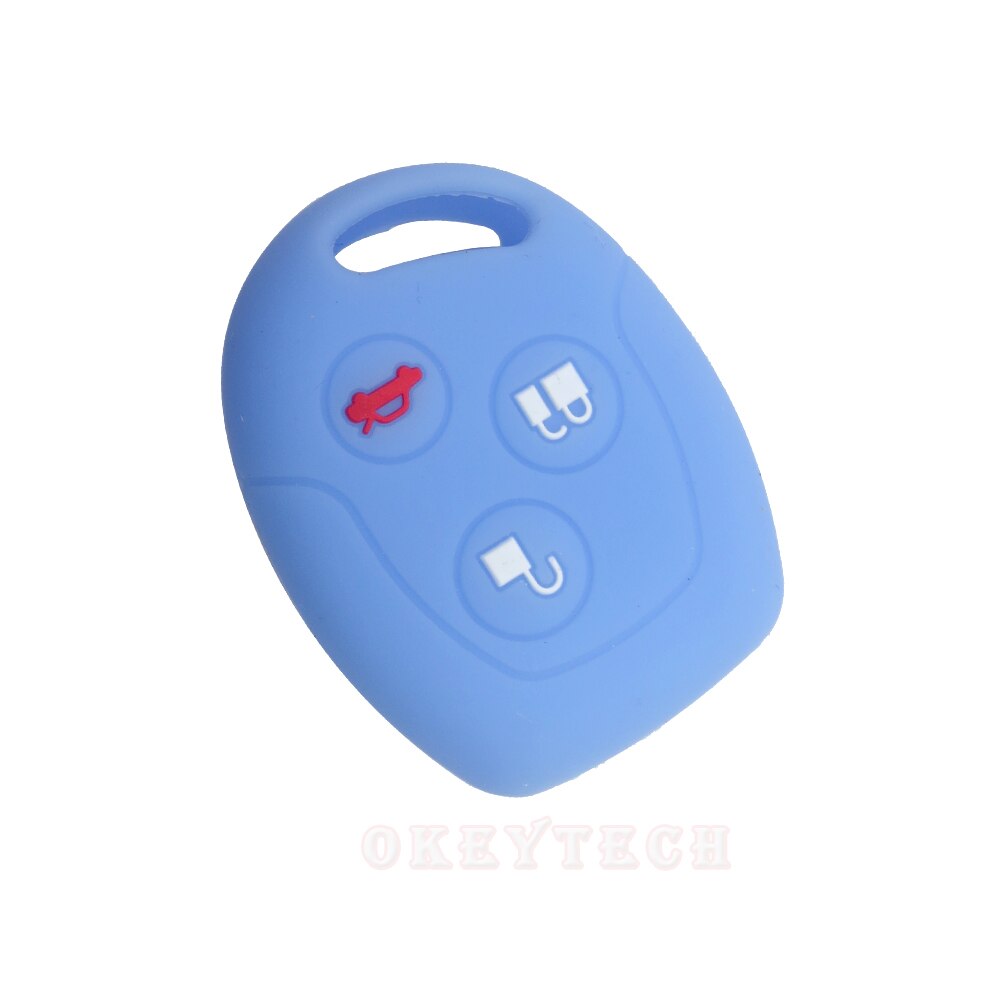 Okeytech 3 knapps fjärrkontroll silikon bil fob nyckel fodral täcka för ford focus mondeo festiva fusion kostym fiesta ka  mk4 hållare skydd