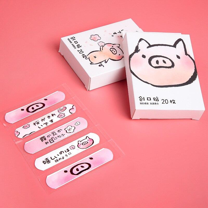 20 Stks/doos Sakura Avocado Patroon Cartoon Bandages Waterdichte Lijm Bandage Ehbo Stickers Voor Kinderen