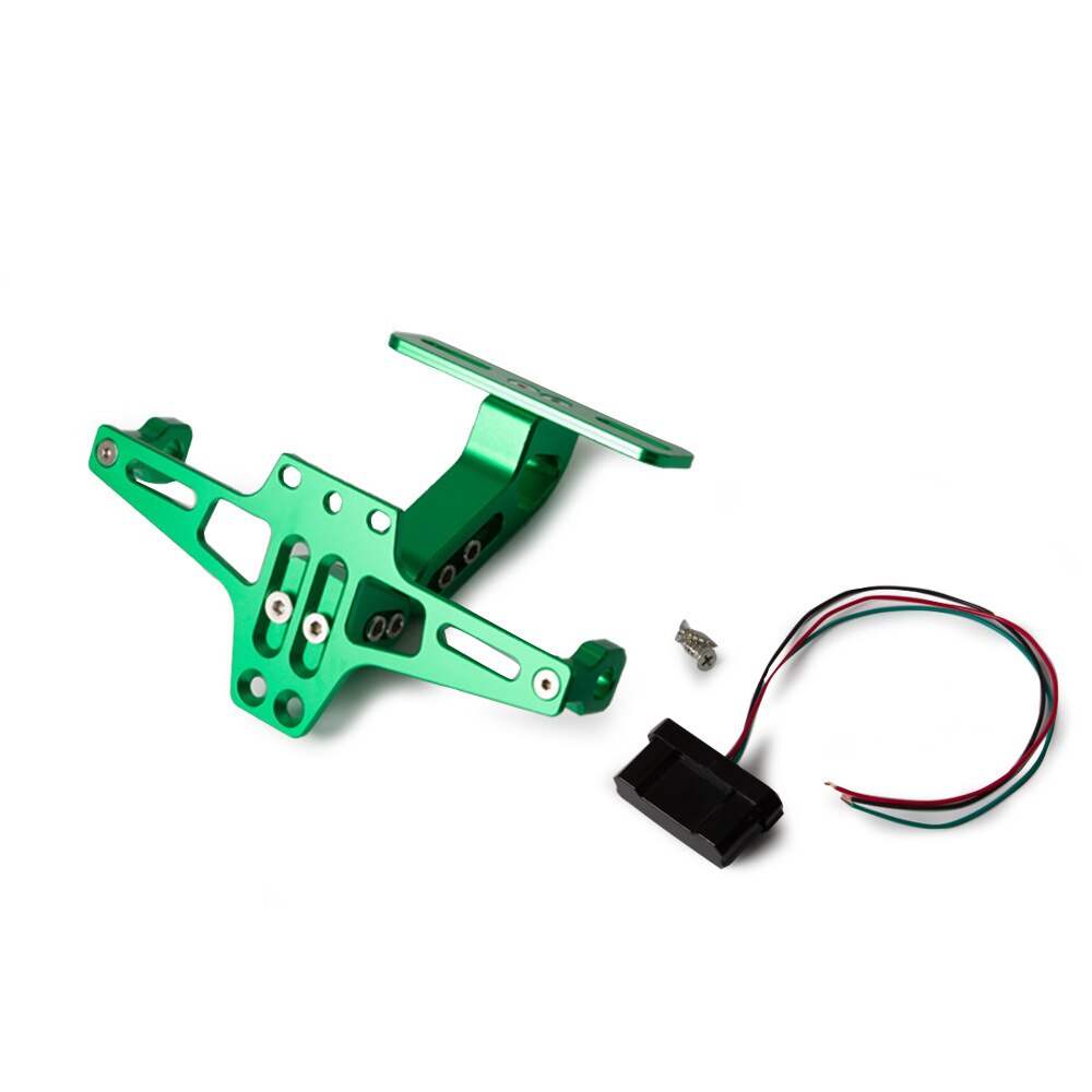 Motorfiets Achter Kentekenplaat Houder En Richtingaanwijzer Voor Honda Kawasaki Z750 Z800 Yamaha MT07 MT09 MT10 R3 r25 T-MAX: green