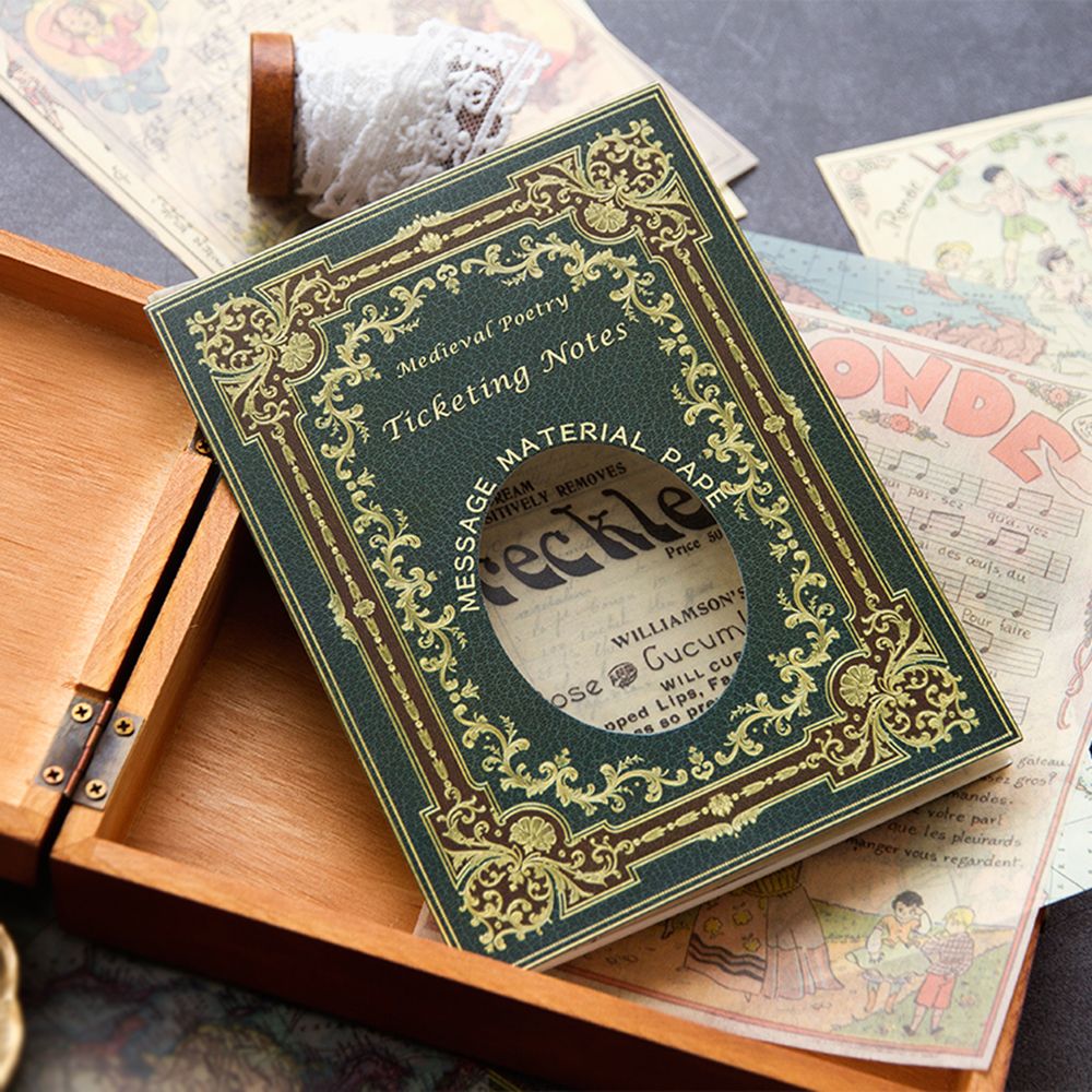 Pages de livre rétro médiéval, lot de 10 feuilles, série de poésie du moyen age, Collage de papier matériel DIY, statique d&#39;arrière-plan pour Scrapbooking