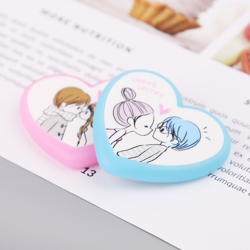 Cute Kawaii Heart Shape Rubber Erasers For Erasable Pens Kids Stationery