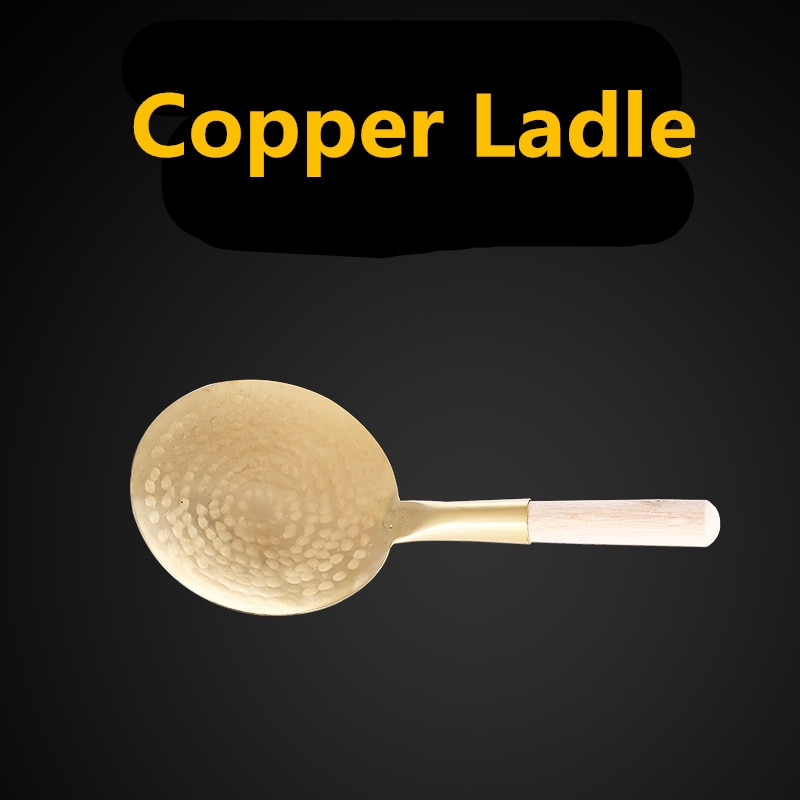 Spoon pure copper bean curd spoon special tofu shovel bean curd spoon copper ladle copper bean curd shell shovel brass spoon