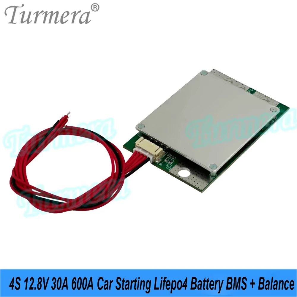 BMS 4s 12.8V Lifepo4 3S 12.6V 4s 16.8V 30A Peak 600A Li-ion batterie BMS Balance pour 3.2V 30Ah à 280Ah démarrage de voiture bricolage utilisation
