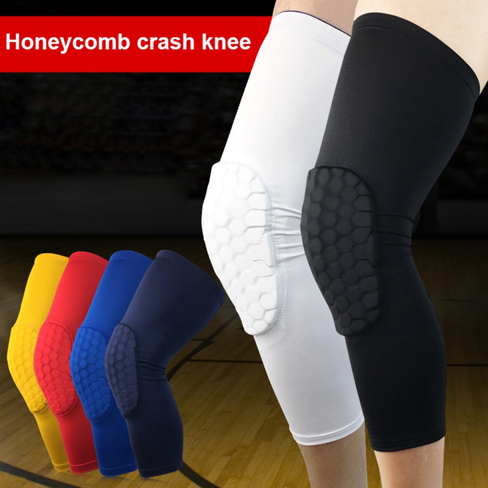 1Pc Honeycomb Sport Safety Volleyball Basketball Kneepad Compression Socks Knee Wraps Brace Protection Knee Pads Calf Leg Sleeve