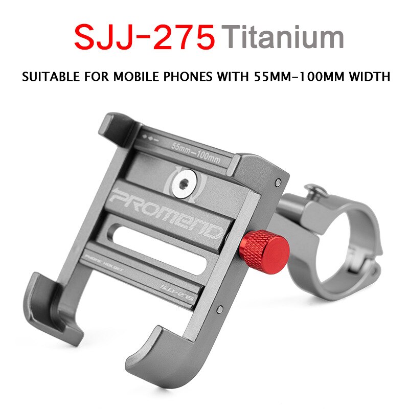 Promend 360 Graden Rotatie Fiets Telefoon Houder Aluminium Mountainbike Telefoon Houder Fietsen Telefoon Mount: SJJ275TITANIUM