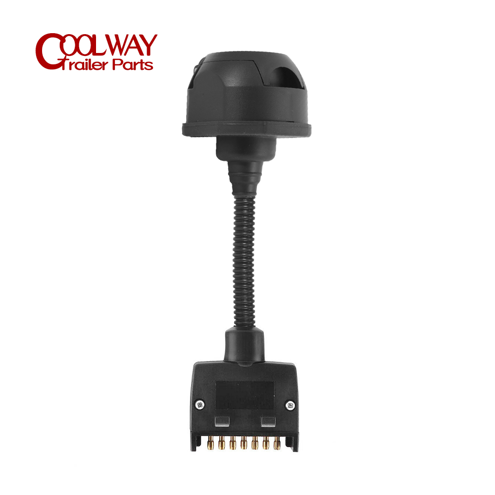 13Pin Female Socket To 7Pin Flat Male Plug Connector Extension Spiral Trailer Cable Adapter RV Camper Caravan Parts Accessories