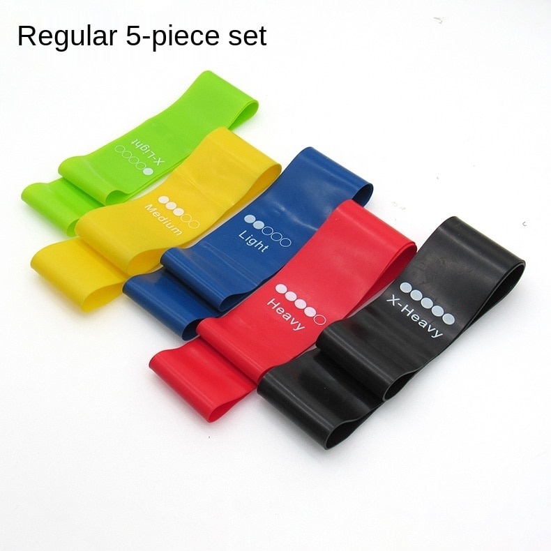 Yoga Belts workout Resistance Bands Loop gymnastic gum loop bands resistance bands set gym elastic gym equipment workout rubber: 5-piece set B