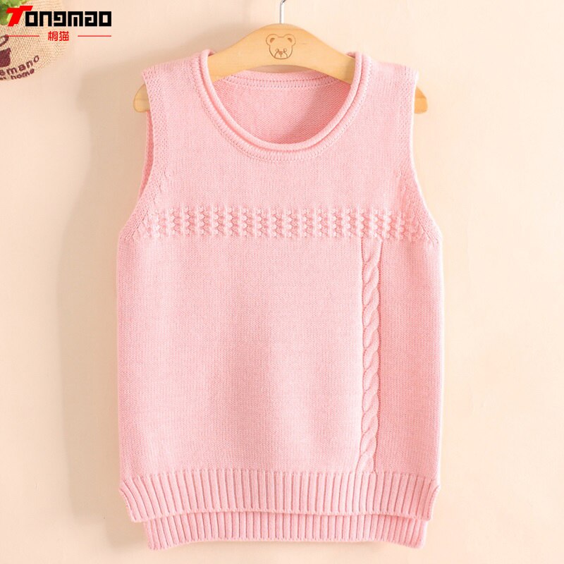 Lente- en herfstkinderkleding voor meisjes, casual truien met ronde hals, wollen gebreide kleding, warme kasjmier truien, vesten voor kinderen.