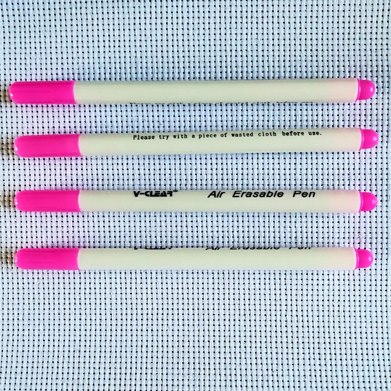Fabric Paint Marker Tailor Pen Purple Air Erasable Pen Chaco Ace Pen Markers Pink Textile Marker Fabric Pen Needle DIY Tools: 4 pcs Pink Pen