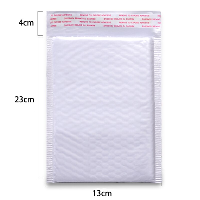 100Pcs/Lot Bubble Envelope bag white Bubble PolyMailer Self Seal mailing bags Padded Envelopes For Magazine Lined Mailer: 13x23