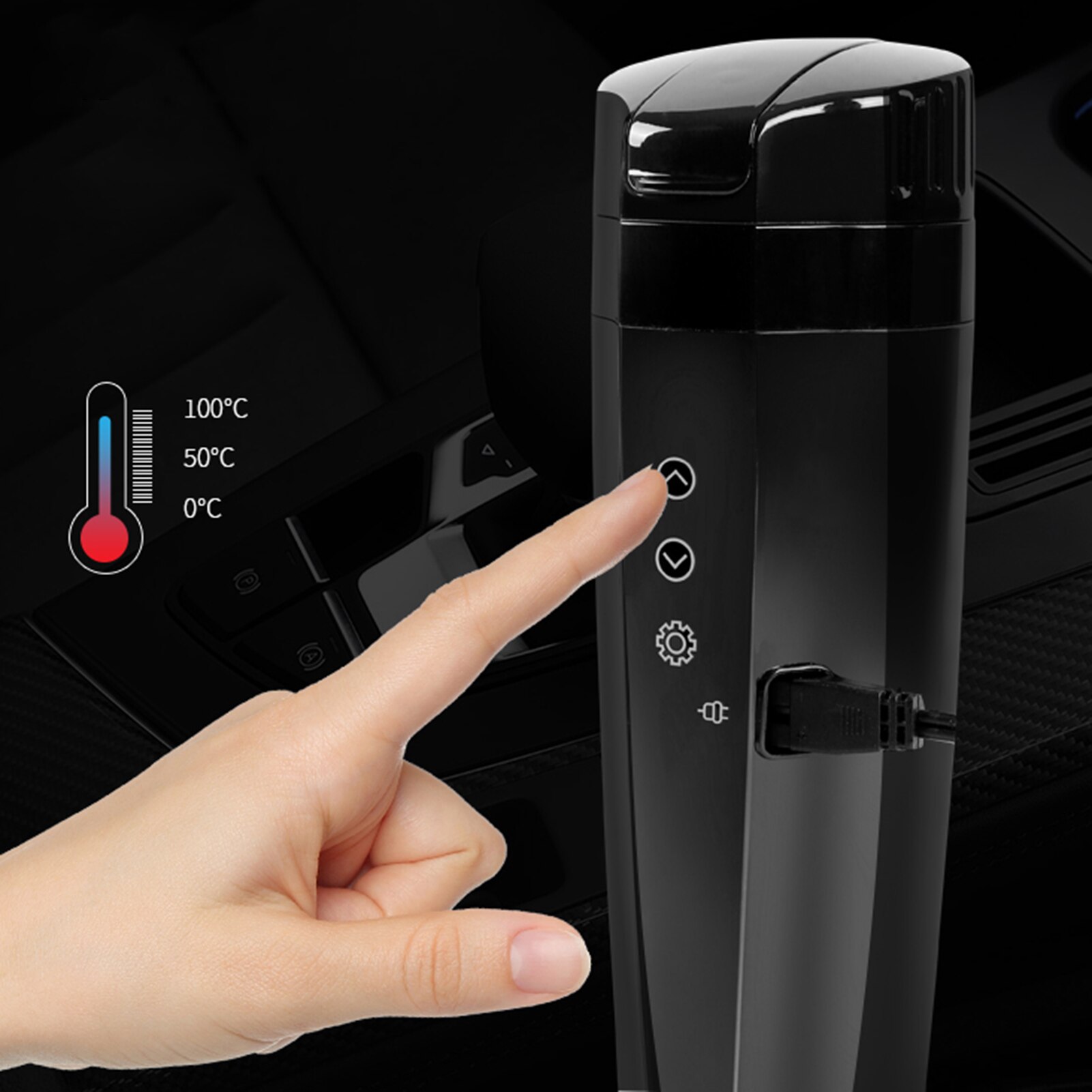 12V przenośny ekran dotykowy samochód automatyczny podgrzewany kubek elektryczna grzałka robić wody kubek termiczny uniwersalne akcesoria samochodowe wnętrze