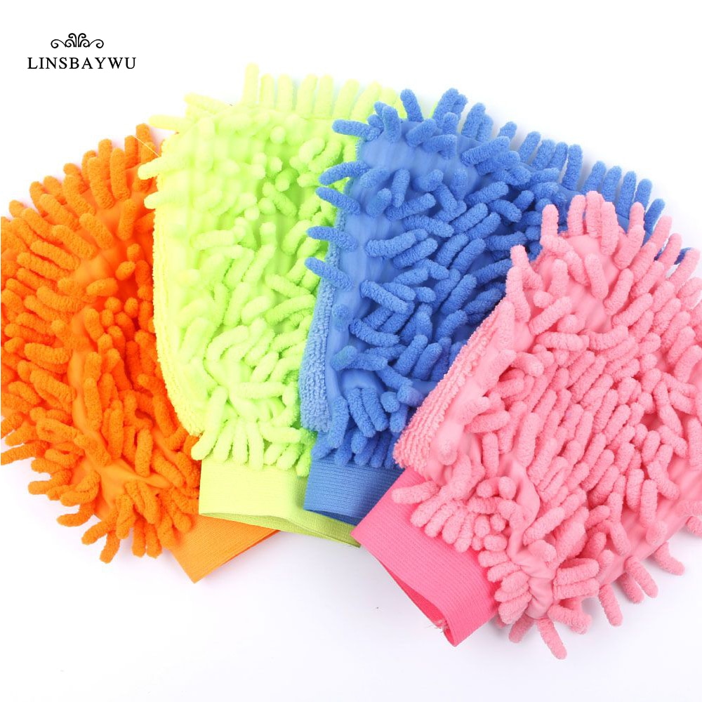 Linsbaywu Super Mitt Microfiber Car Glazenwassers Huis Schoonmaakdoekje Stofdoek Handdoek Handschoenen Huishoudelijke Cleaner Tool