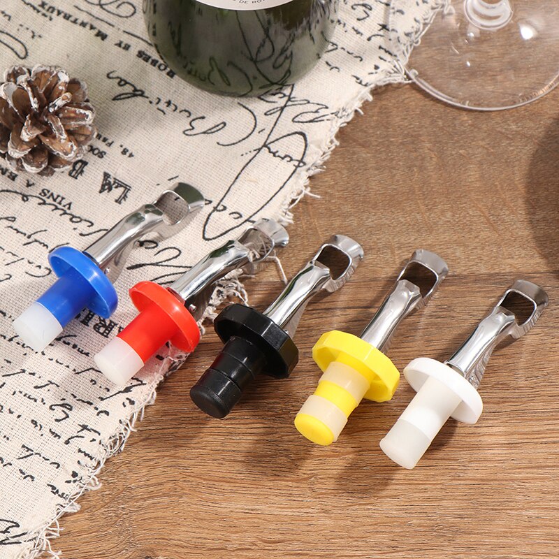 Tapón de vino al vacío con prensa de 1 pieza tapón sellado tapón de botella de vino tapones de ahorro de vino herramientas de cocina tapón de botella de vino