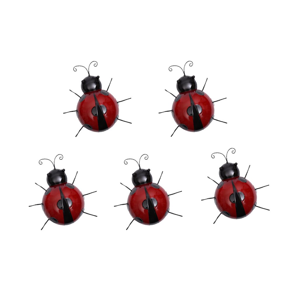 Metal Wall Decor, Wall Art, Wall Sculpture, Ladybug, 5PCS, 10cm