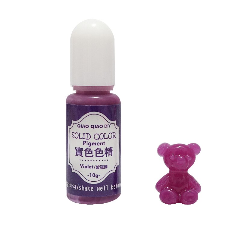 QIAOQIAO FAI DA TE 10g UV Resina Pigmento di Colore Dello Smalto di Colla Solida per Stampo In Silicone Monili Che Fanno FAI DA TE Fatti A Mano Artigianato: Violet