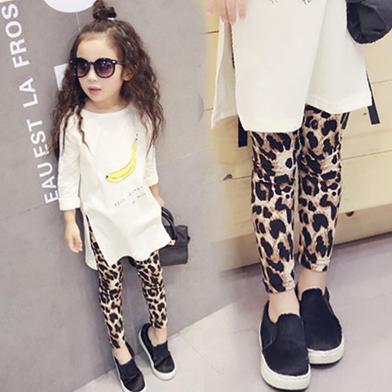 Meisjes Leggings Skinny Broek Luipaard Print Broek Kids Leggings voor Meisjes Kinderen Meisje 2 tot 8 jaar leuke lente herfst leggings
