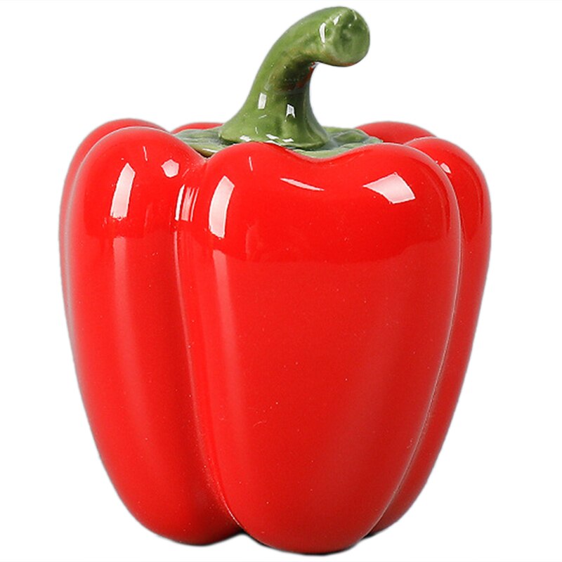 Canette à thé en céramique en forme de poivre | Réservoir de stockage Portable de voyage, décoration scellée décoration de Restaurant, décoration de maison: L / Red