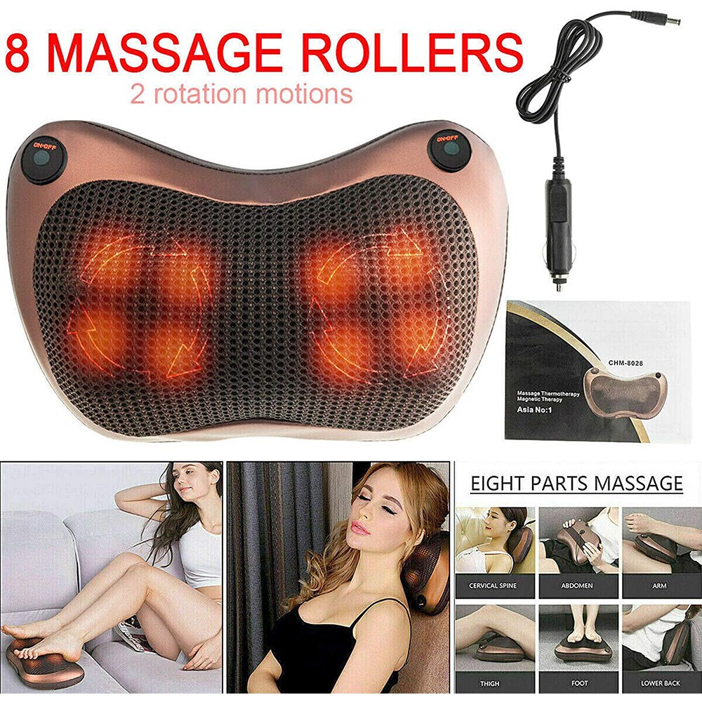 Mit Milden Wärme Shiatsu Massage Kissen Tiefe Kneten Massage Für Schulter, Zurück, taille Muskel Schmerzen Linderung Entspannen Zu Hause Büro