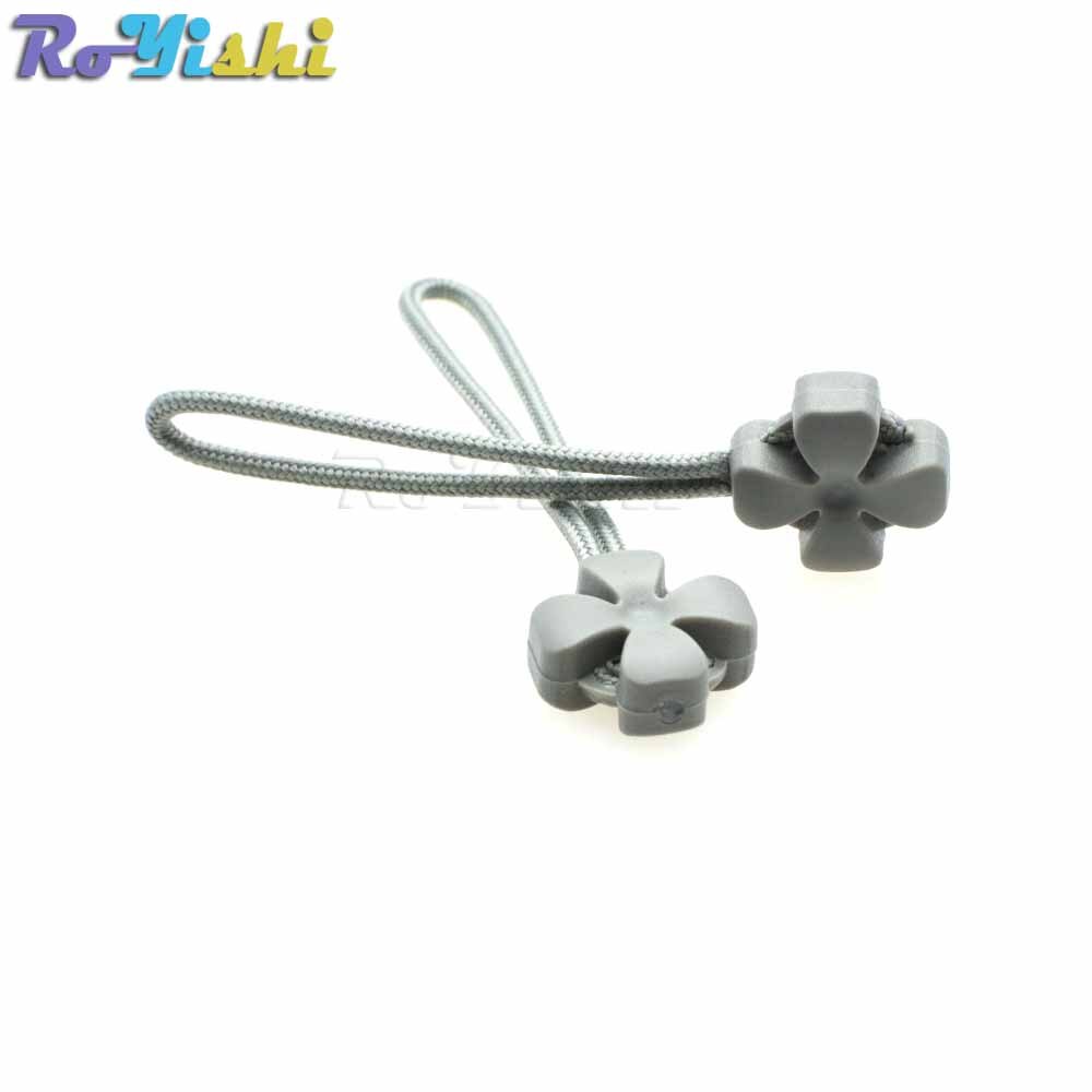 Lot de 7 tirettes de fermeture éclair, cordon de couleur mixte, sangle Lariat noir pour accessoires de vêtements: Grey