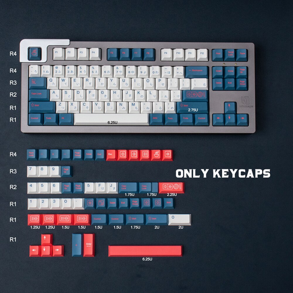 PBT Keycap 144 Keys Cherry Profile Dye-Sub GMK Clone Bento Japanese For Mechanical Keyboard 104 87 61 Melody 96 KBD75 ID80