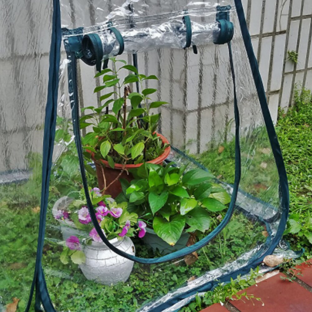 Opvouwbare Mini Plant Kas Plant Huis Freeze Bescherming Bloem Onderdak Kas Geventileerde Plant Isolatie Cover