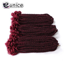 Eunice Haar Für Flechten Syntheic Haar 20 stränge/Pack 12 zoll Havanna Twist Nahen Größe Ombre Lila Häkeln Briads