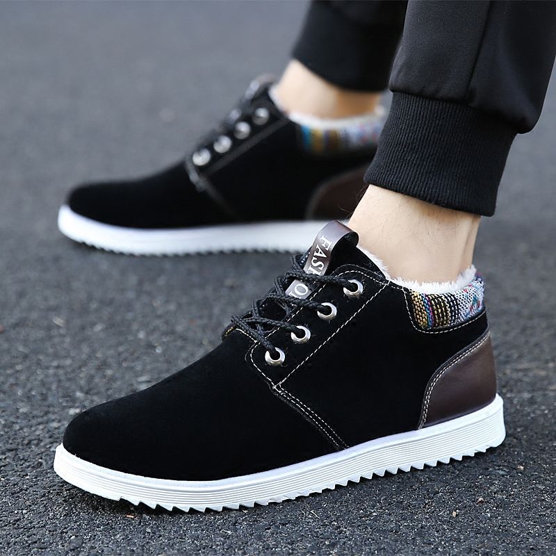 Vinterstøvler til mænd plys varme ankelstøvler herresko man chaussure homme fodtøj herre sneakers plus størrelse 569
