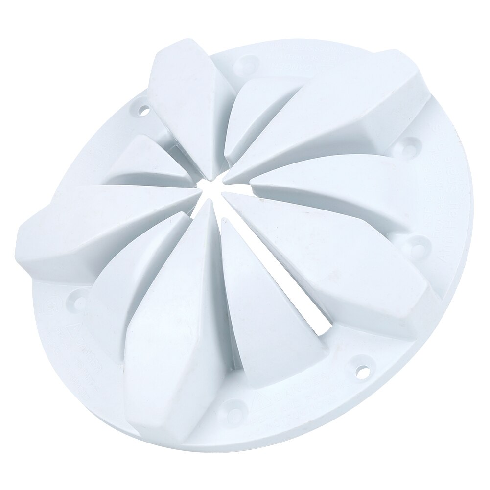 8 Inch Round Shape Pool Main Drain Anti Clip Hair Pool Main Drain Swimming Pool Accessories Fittings White