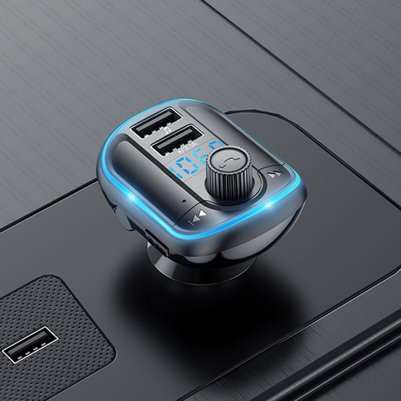 Car Wireless Bluetooth FM Transmitter Radio Adapter Kit MP3 Player 2 Port USB Car Charger LED Display Mobile Phone Charge In Car