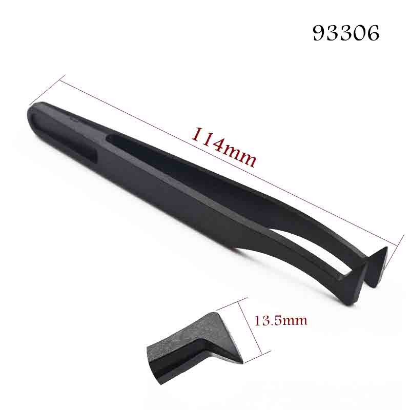100 stuks/partij elektronica industriële antistatische plastic pincetten antistatische gebogen rechte punt telefoon reparatie handgereedschap
