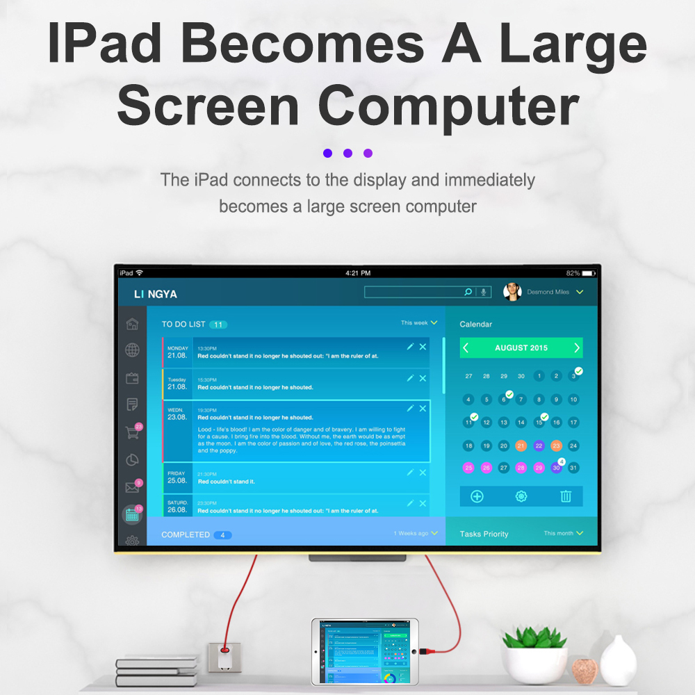 Kabel konwertera wideo 4K HD robić iPhone'a 14 13 12 11 zawodowiec Max iPad mini oświetlenie robić telewizora zgodnego z HDMI Projektor Cyfrowy adapter AV