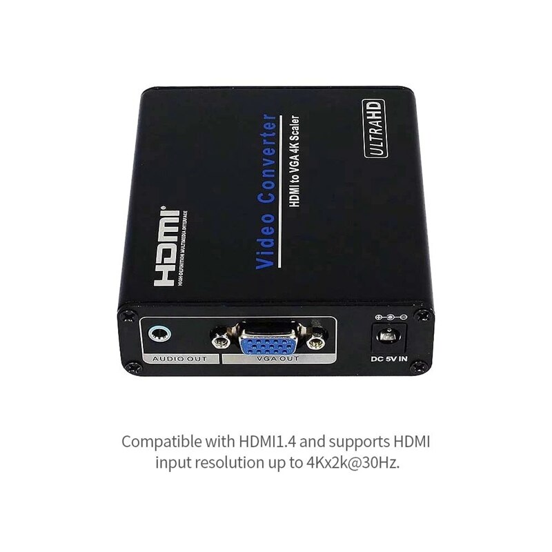 Am -937 4 kx 2k hdmi naar vga converter video converter hdmi naar vga 4k scaler adapter fl/fr digitaal analoog composiet eu stekker