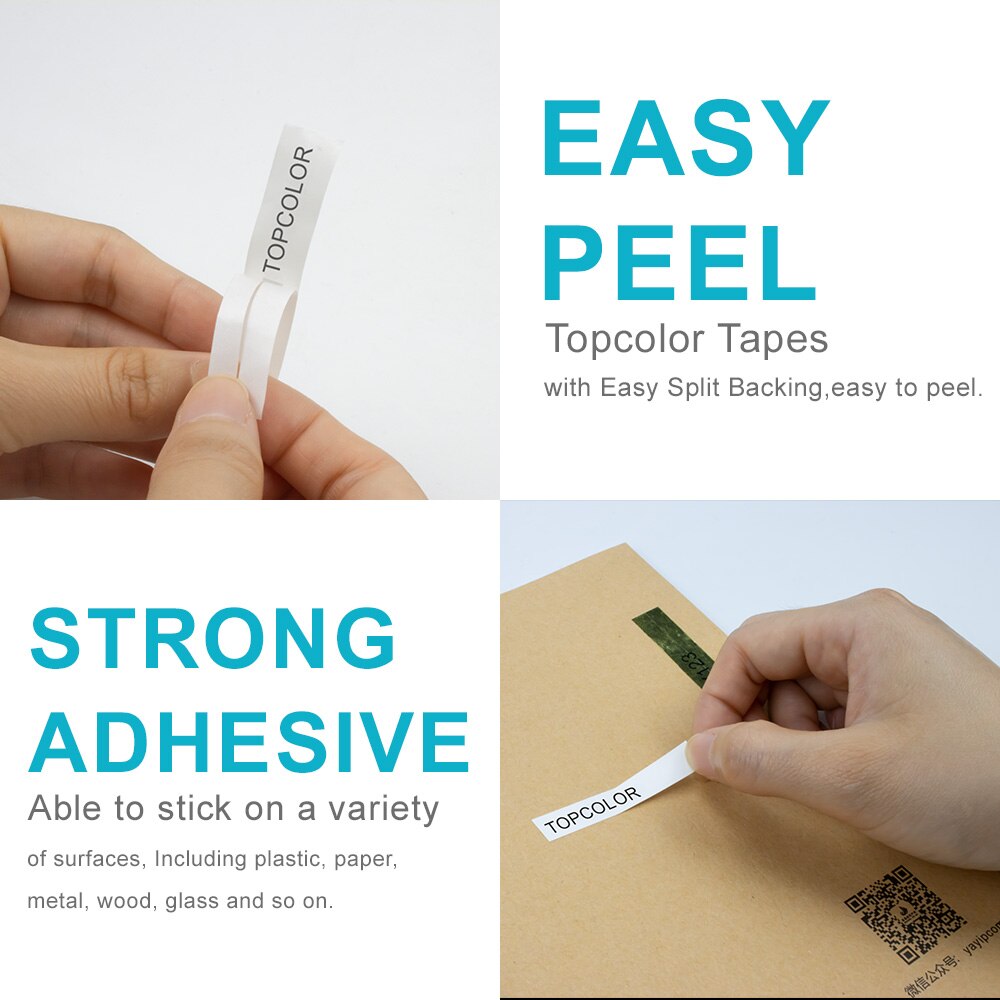 20PK Label Tape 12mm*4m Compatible Dymo Letratag Tape LT 12267 Black on Clear Transparent Sticker for Dymo Labeling Machine 100H