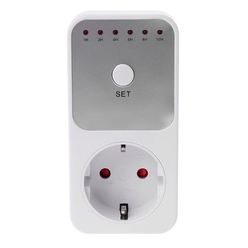 EU Plug Electricity Power Metering Socket 10Hr Timer Socket Countdown Intelligent Time Setting Swtich Timer Control Socket