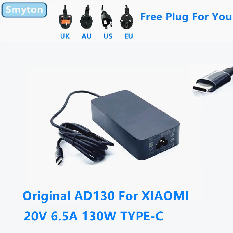 Original AC Adapter Charger For MI XIAOMI 20V 6.5A 130W TYPE-C USB-C AD130 Laptop Power Supply
