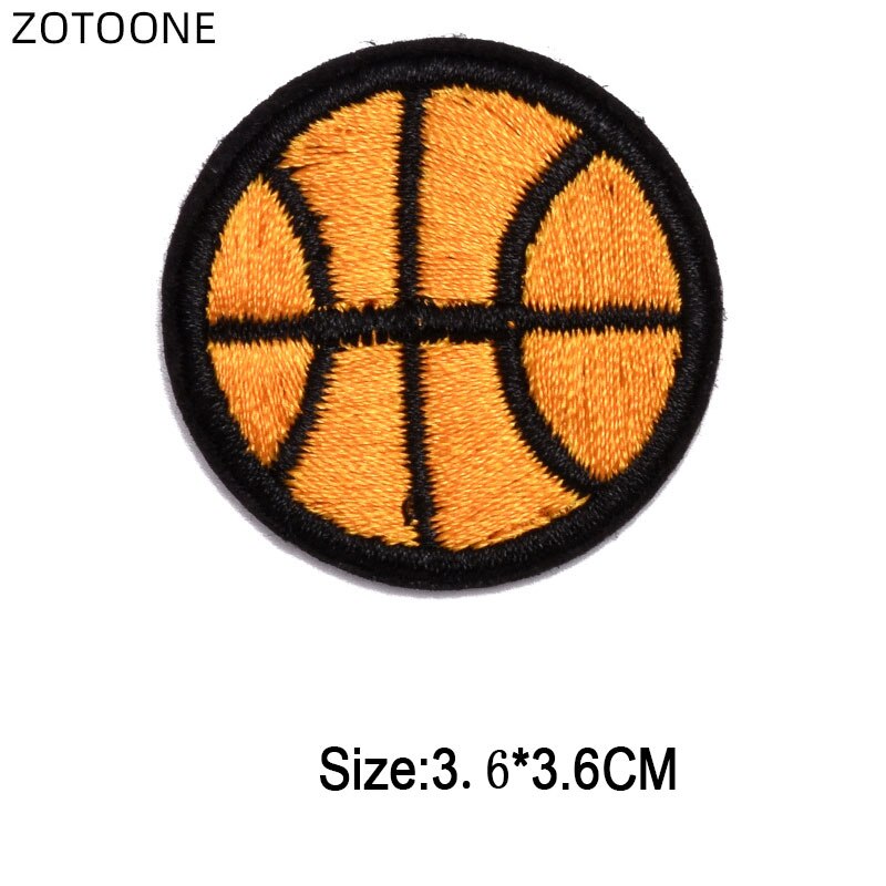 ZOTOONE Iron on Patches for Jackets Volleyball Rugby Baseball Embroidery Patch DIY Heat Transfer Appliques Sew Round Badges D: 11