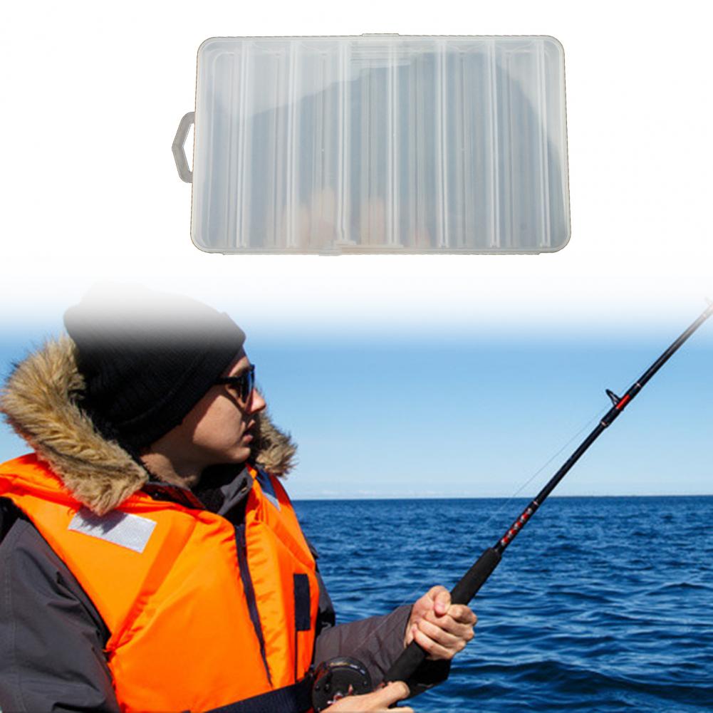 Fishing Tackle Box Double Sided 14 Compartments Sturdy Transparent Hard Plastic Lure Container for Lure fishing tackle box