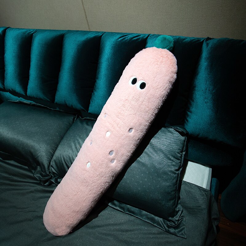Cojín largo de fruta de Cactus zanahoria fresa, cojín de comida de imitación, de cumpleaños para niñas, almohada Kawaii, comida de felpa: Strawberry / 100cm