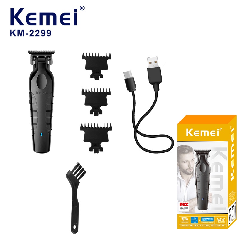 Kemei herre trådløs hårklipper usb genopladelig elektrisk hårklipper  km032 trimmer elektrisk hårklippemaskine km -2299