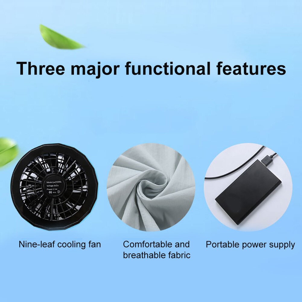 Summer Outdoor Cooling Fan Long Sleeve Jacket Unisex Fishing Working Top Coat