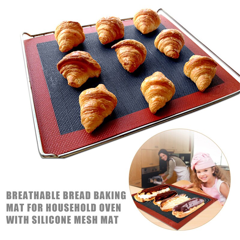 1 PC Silicone Mat Pastry Non Stick Puff Perforated Liner Pad Macaron Cookie Bread Mold For Baking Tools Oven Sheet Bakeware