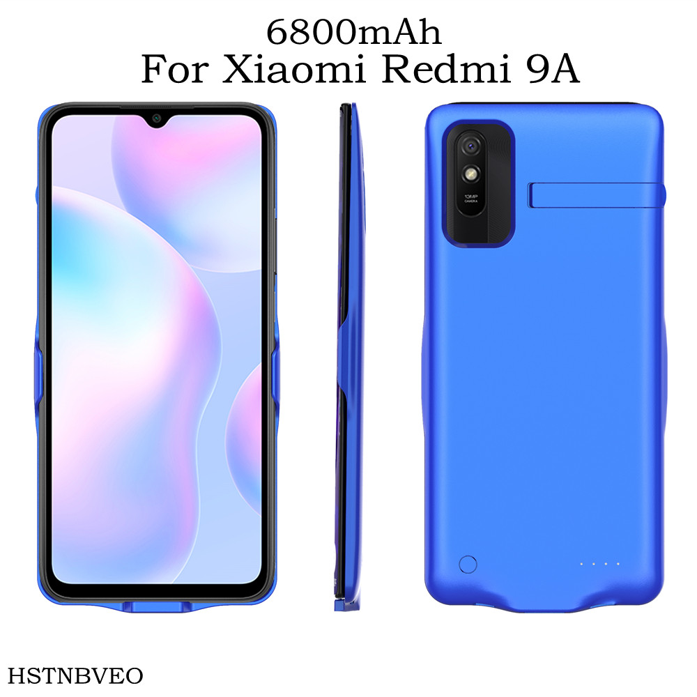 6800mAh External Power Bank Charging Cover For Xiaomi Redmi 9A Battery Case Portable Smart Battery Charger Cases For Redmi 9A