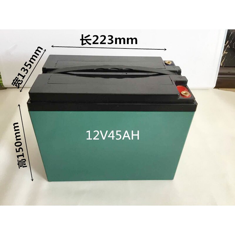 12v 50ah abs batterilåda batterilåda för 2 12v 60ah 30ah 25ah 40ah 20ah 24v 50ah lifepo 4 li ion lto blybatteri: Svart